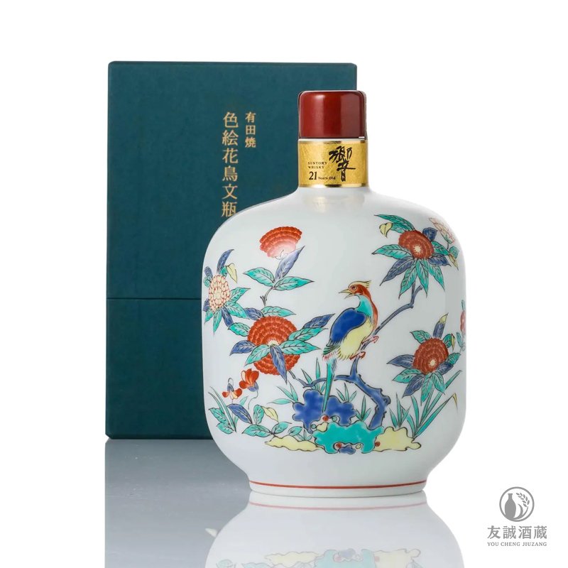 HIBIKI響21年有田焼色絵花鳥文瓶 友誠酒藏