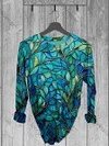 Unisex Leaf Glass Abstract Print Design T Shirt