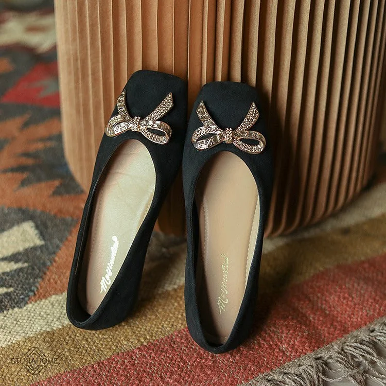 Rhinestone Bow Elegant Shoes  Stunahome.com