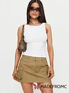 Lieutenant Cargo Mini Skirt Taupe
