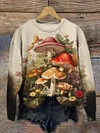 Vintage Mushrooms Art Print Casual T-Shirt