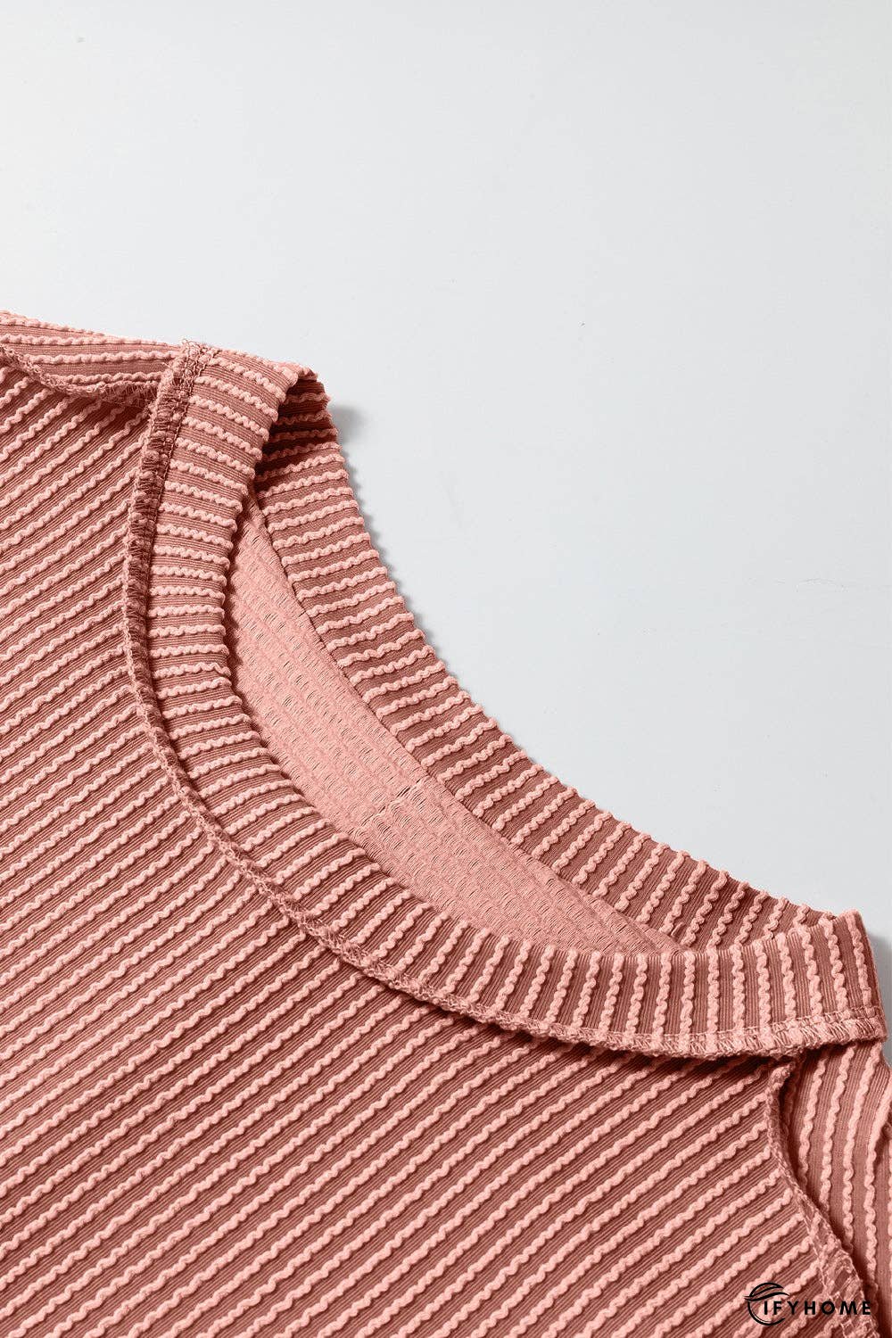 Color Block Round Neck Short Sleeve T-Shirt - 5% Elastane | IFYHOME