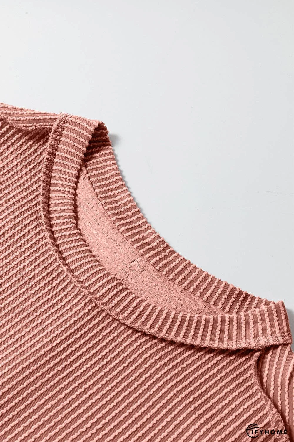 Color Block Round Neck Short Sleeve T-Shirt - 5% Elastane | IFYHOME