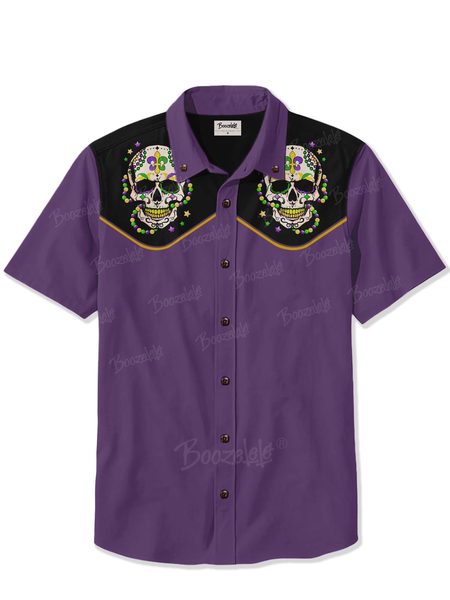 Mardi Gras Skull - 100% Cotton Shirt