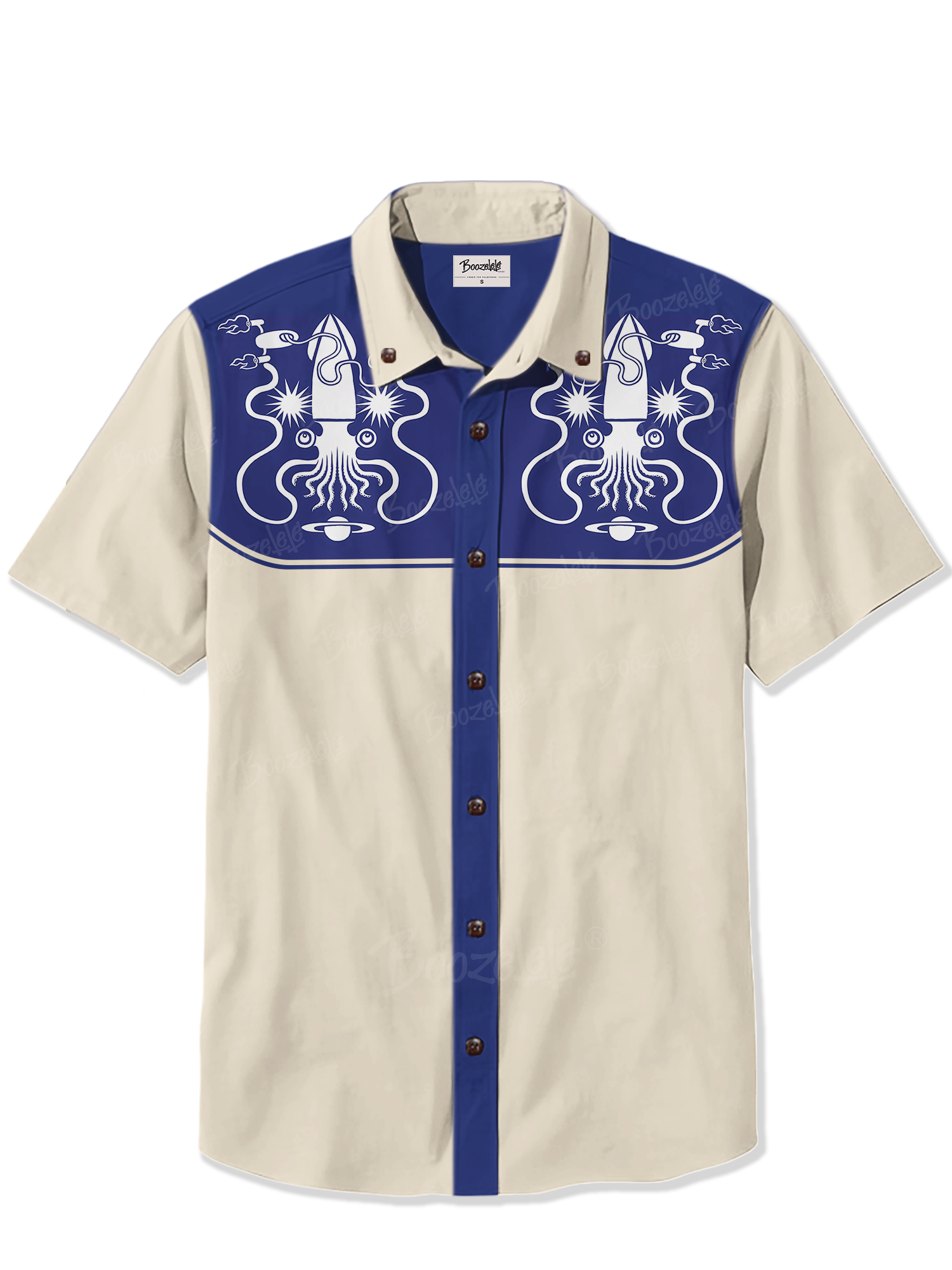 Retro Space Octopus - 100% Cotton Shirt