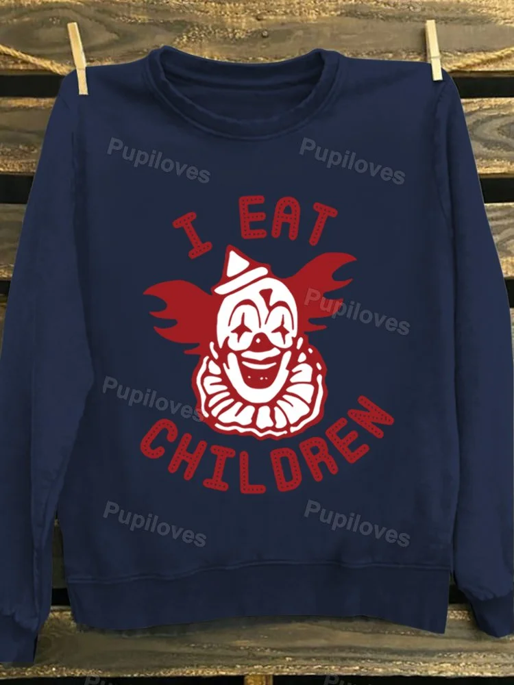 Pupiloves Pupiloves Scary Clown Sweatshirt