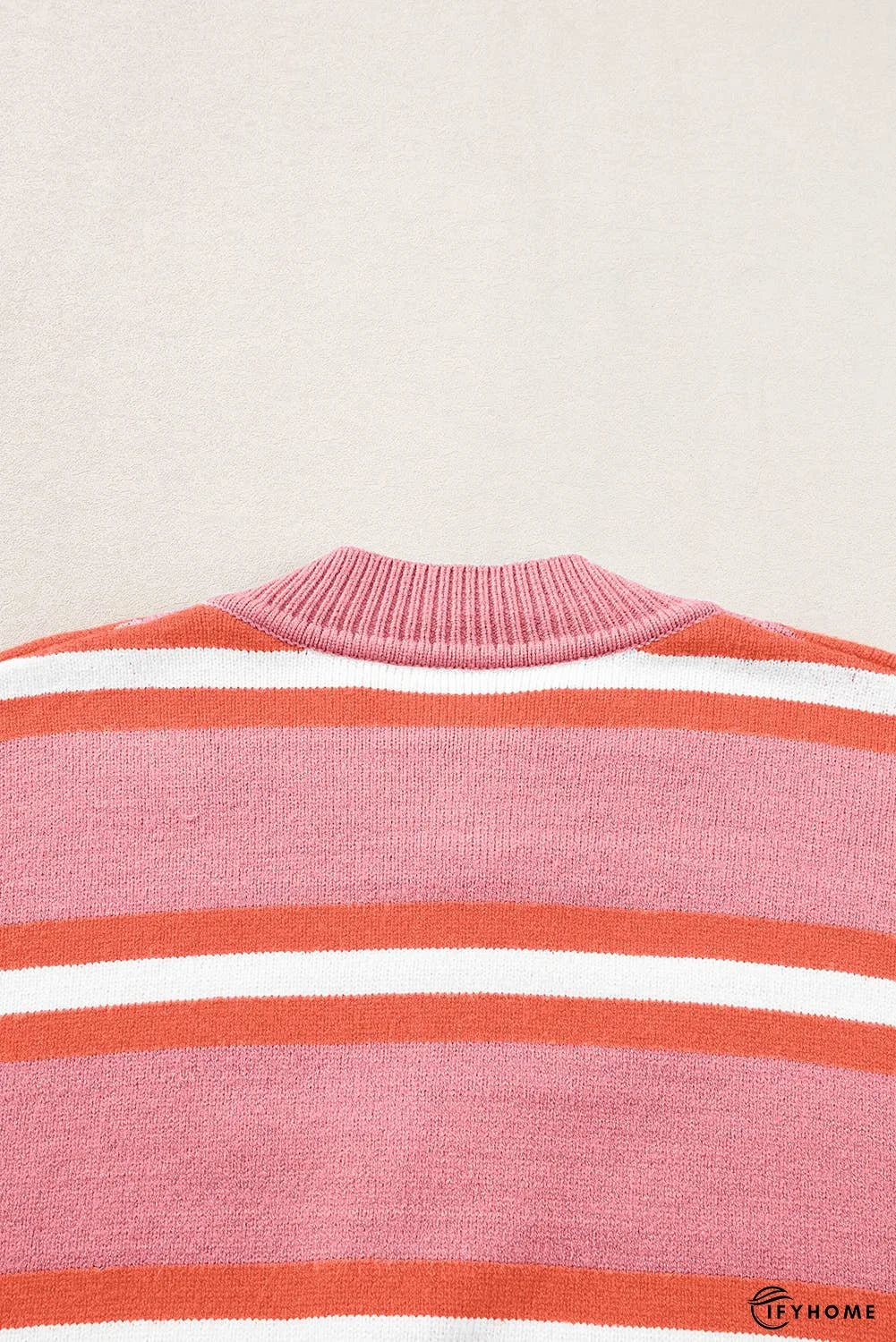 Stripe Drop Shoulder Buttons Cardigan Sweater | IFYHOME
