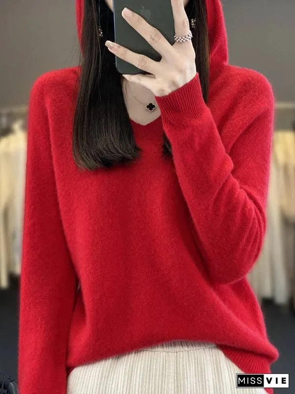Literary Cashmere Hooded Sweatshirt