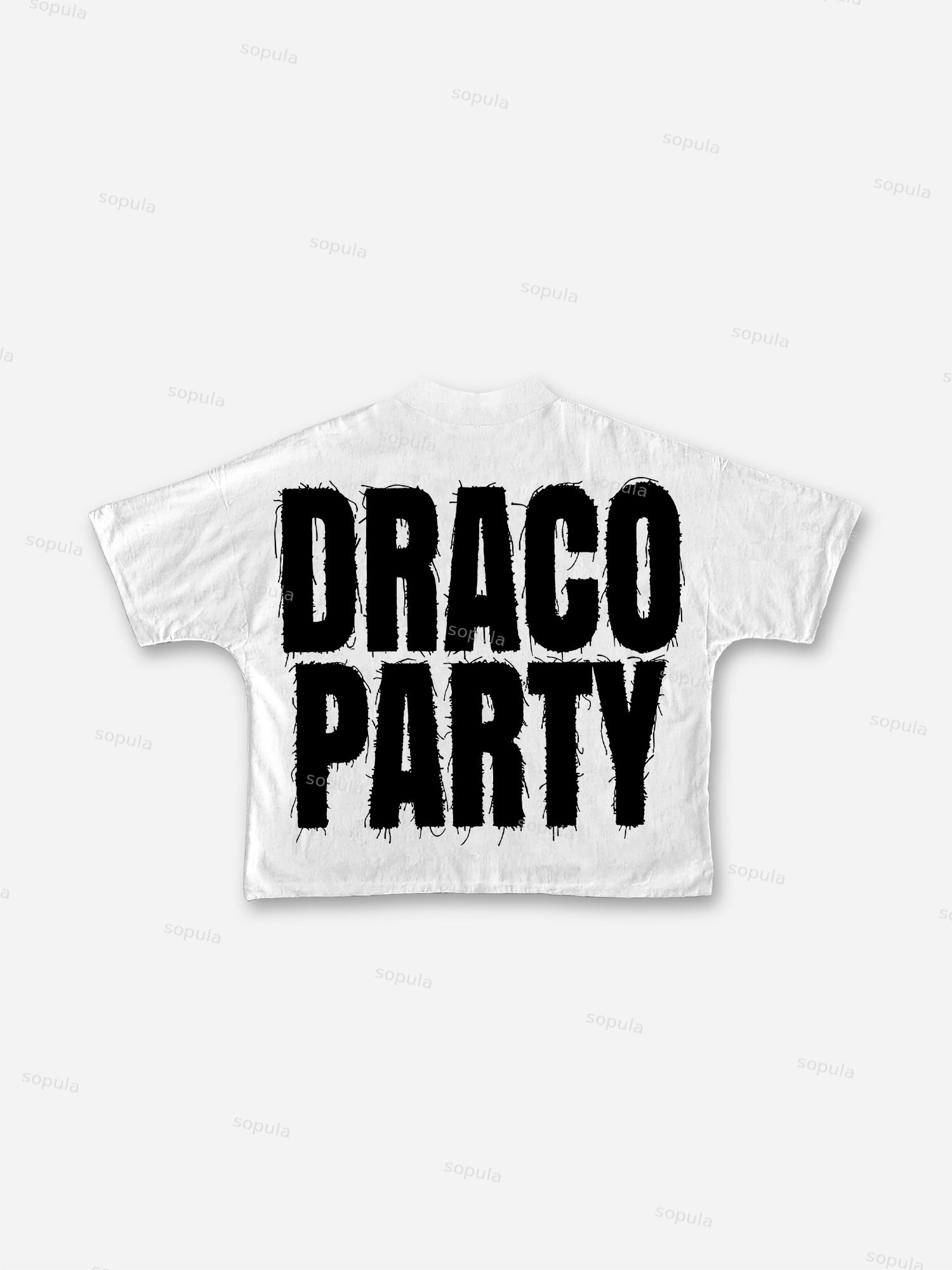 Vintage Draco Party Graphic Cropped T-Shirts