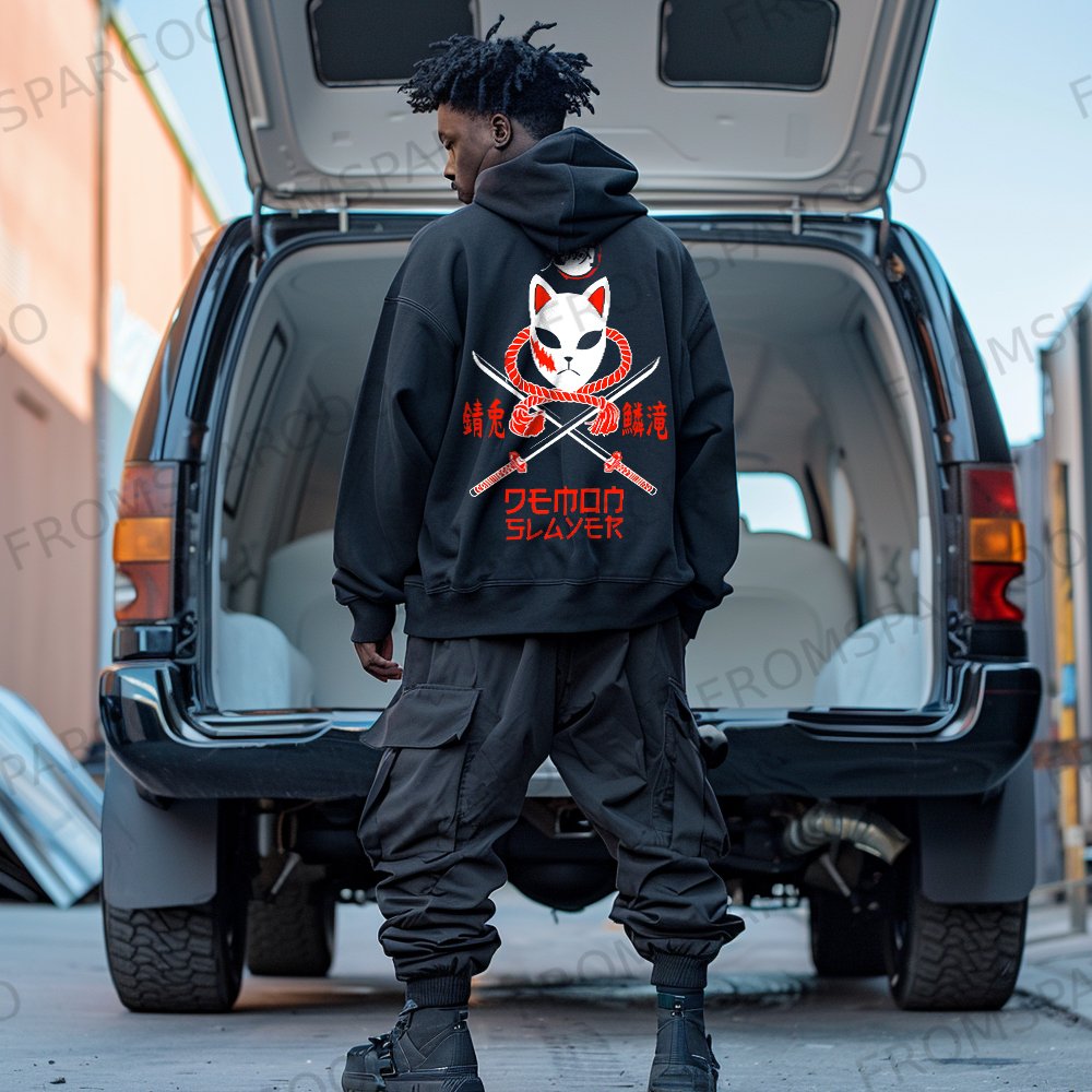 Oversized Unisex Anime Demon Slayer  Print Hoodie