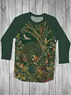 Unisex Animal And Plant Abstract Print T-Shirt