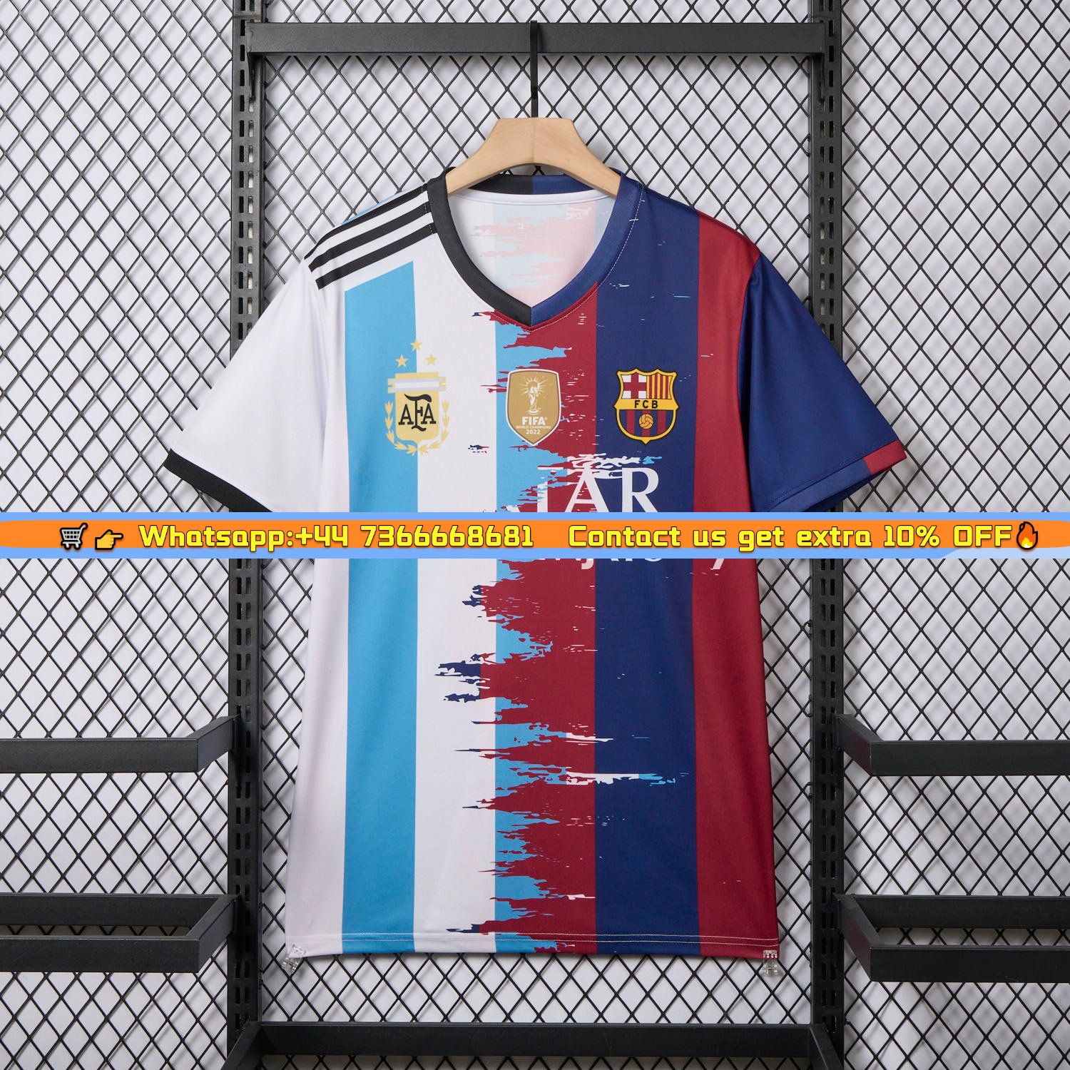 Messi Argentina & B.A.R.S.A Special Jersey - Fans Version