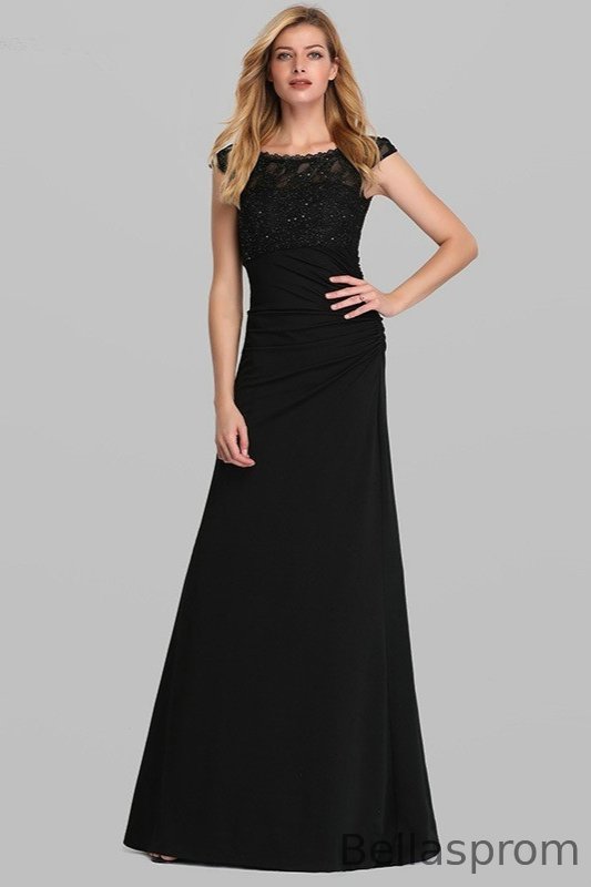 Bellasprom Black Appliques Prom Dress Long Mermaid Evening Party Gowns Online Lace Bellasprom