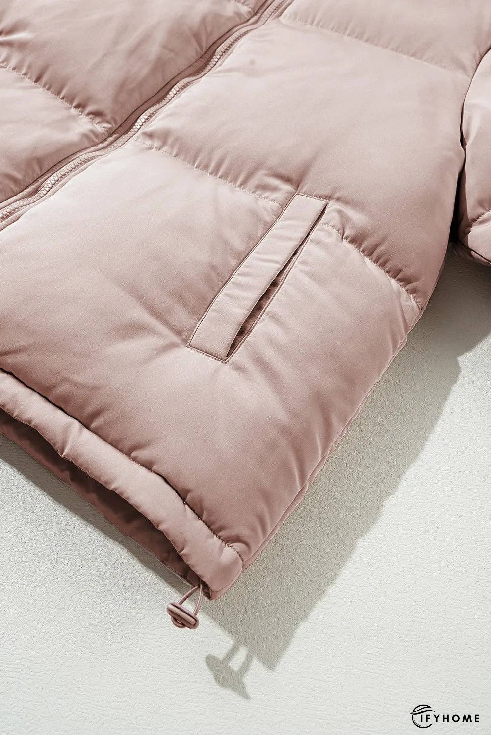 Turtleneck Zip Up Long Sleeve Winter Coat | IFYHOME