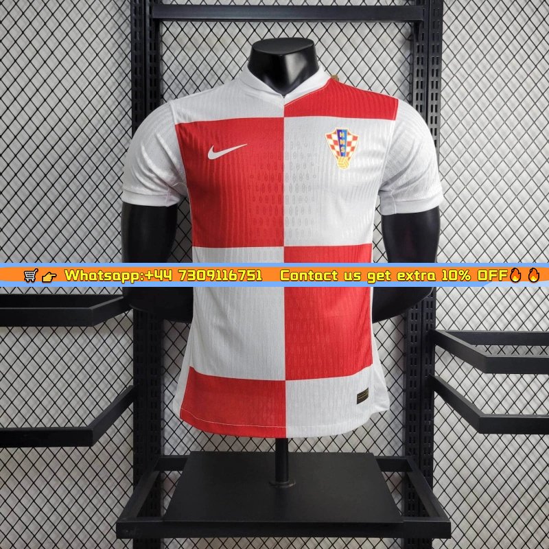 Croatia 2024 Home Stadium Jersey - Player Version
