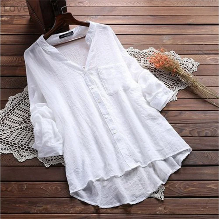 Vintage Button Stringy Selvedge V Neck Comfy Shirt