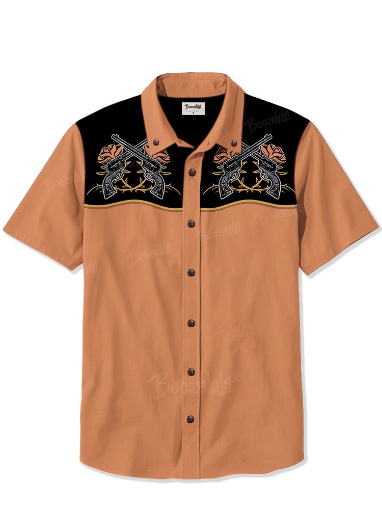 Rose Gun Tattoo - 100% Cotton Shirt