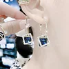 La la la Square Crystal Circle Earrings 我是供应商 James Yang