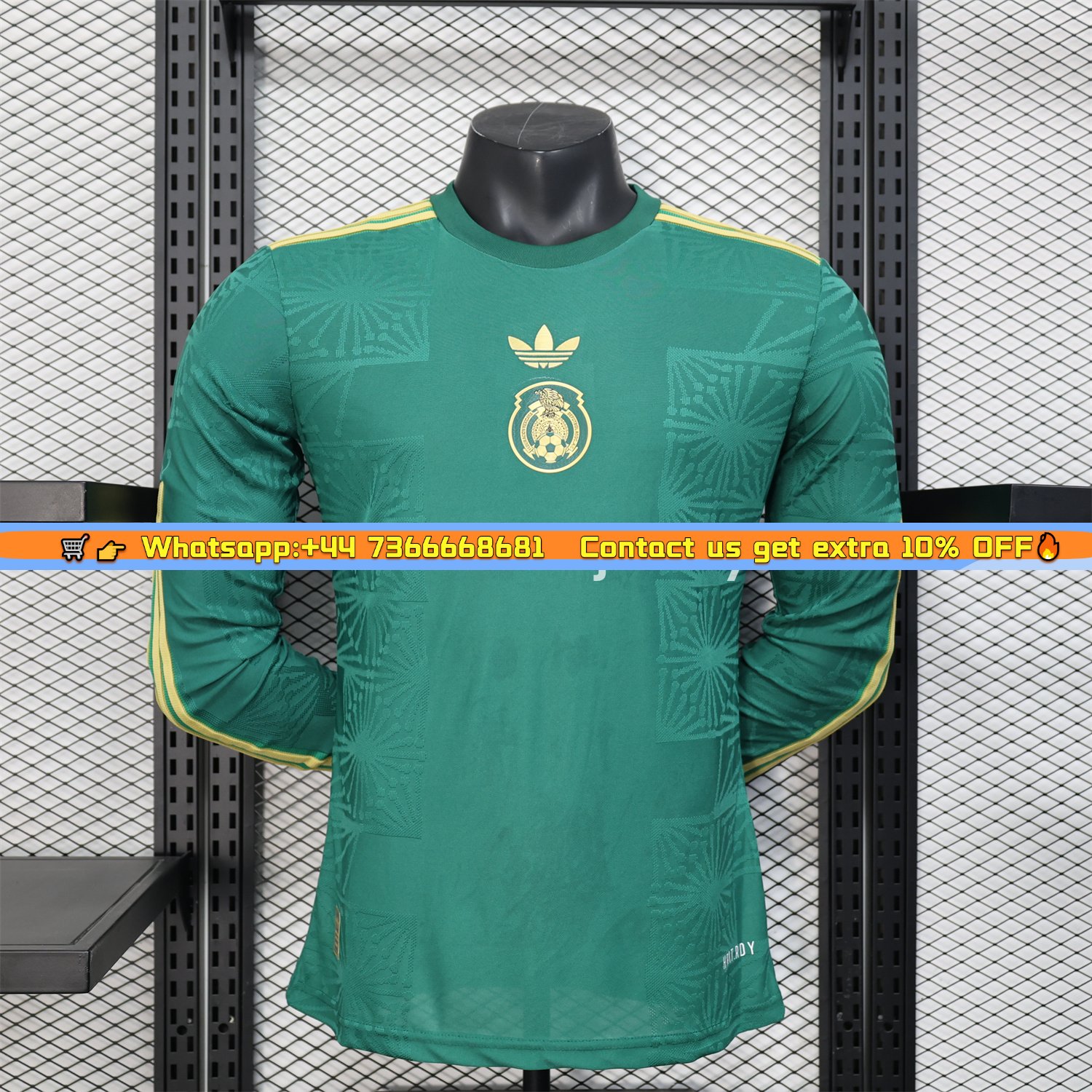 Mexico 2025 Gold Cup Green Long Sleeves Jersey - Player Version