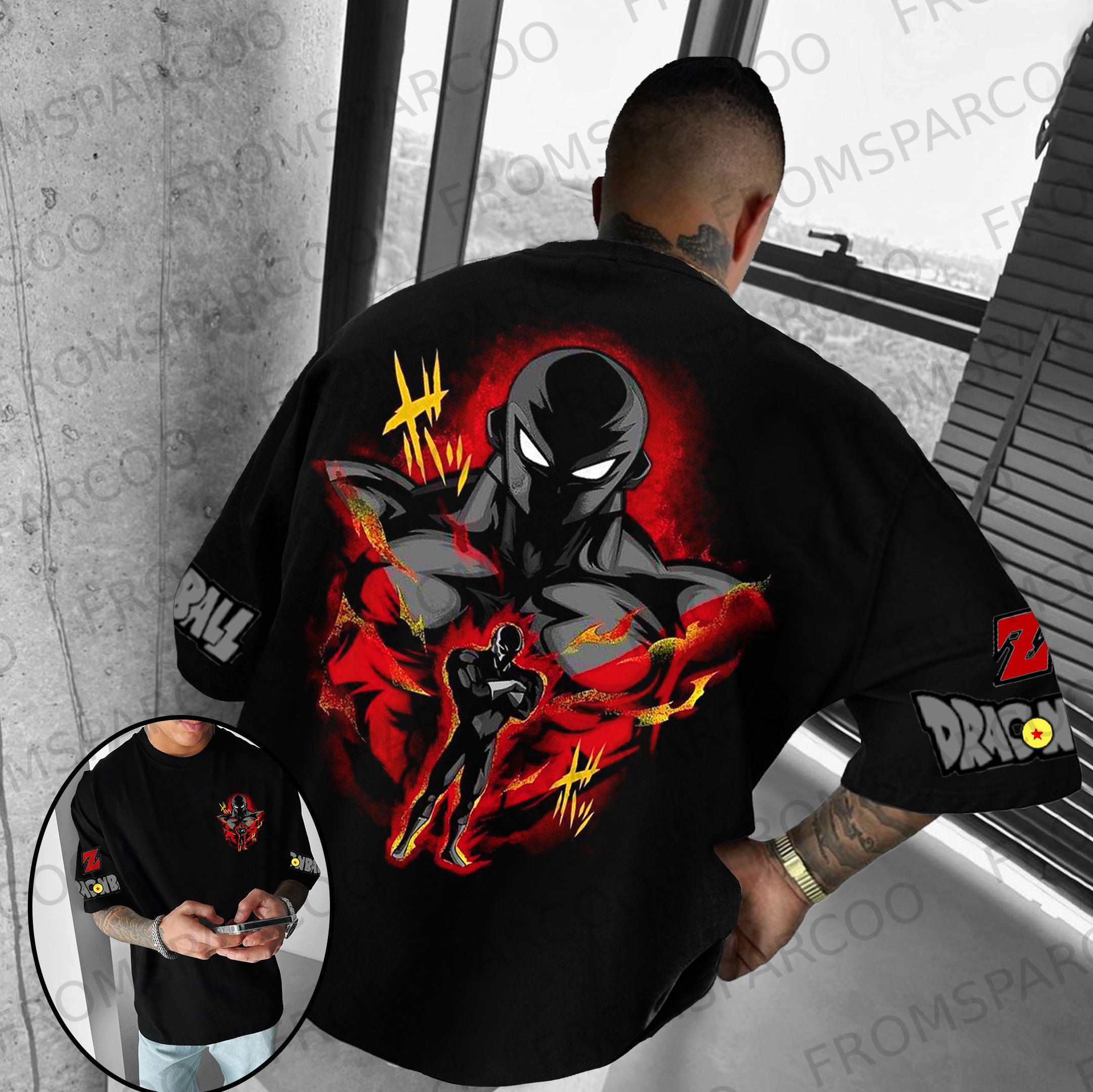 Unisex Oversized DBZ Anime Jiren Printed T-shirt