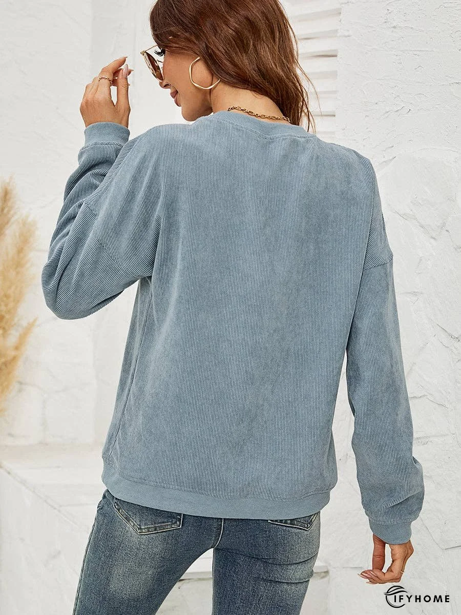 Round Neck Dropped Shoulder THE HELL I WON'T Graphic Sweatshirt | IFYHOME