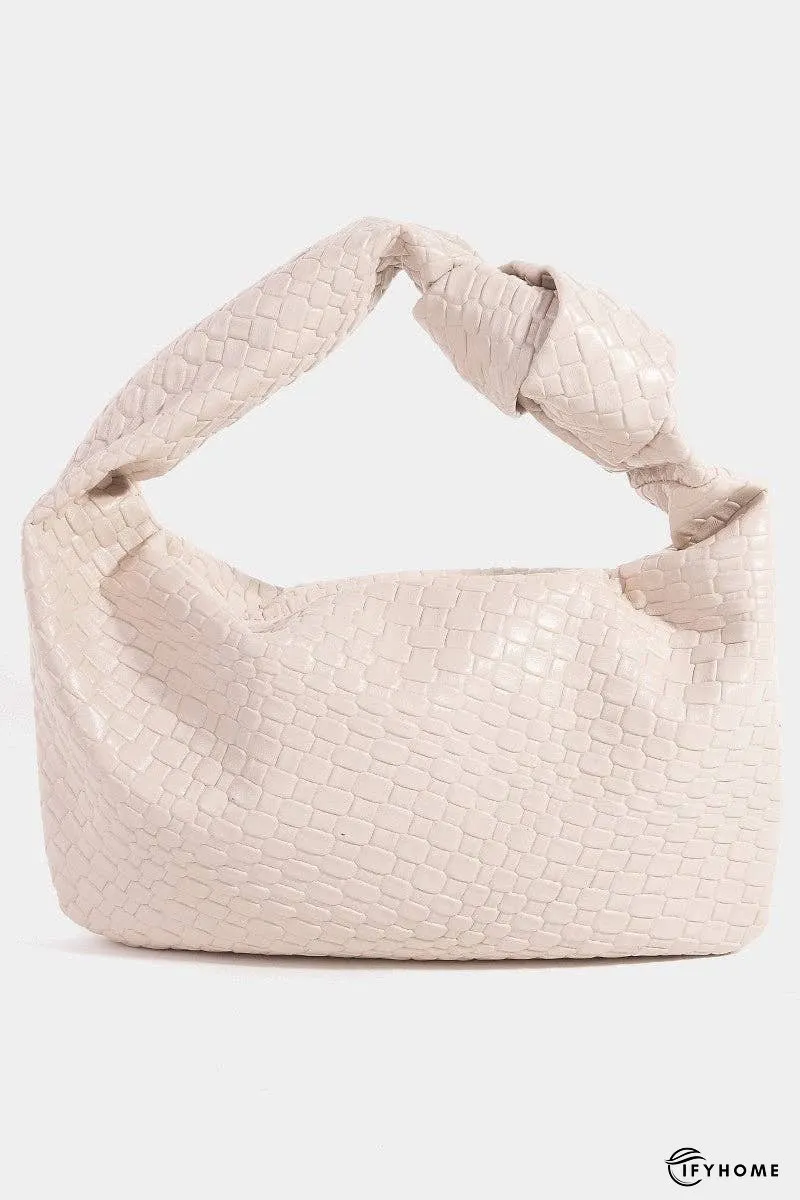 Fame Weave Pattern Knotted Handle Handbag | IFYHOME