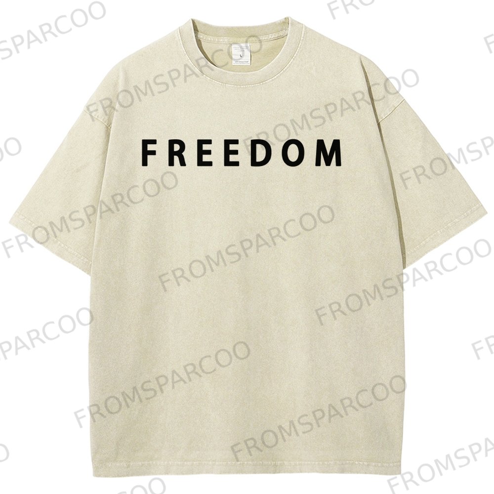 Unisex Fit Freedom Shirt Charlie Kirk American Washed T-Shirt