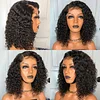 Glueless Brazilian Natural Black Curly Bob Wig