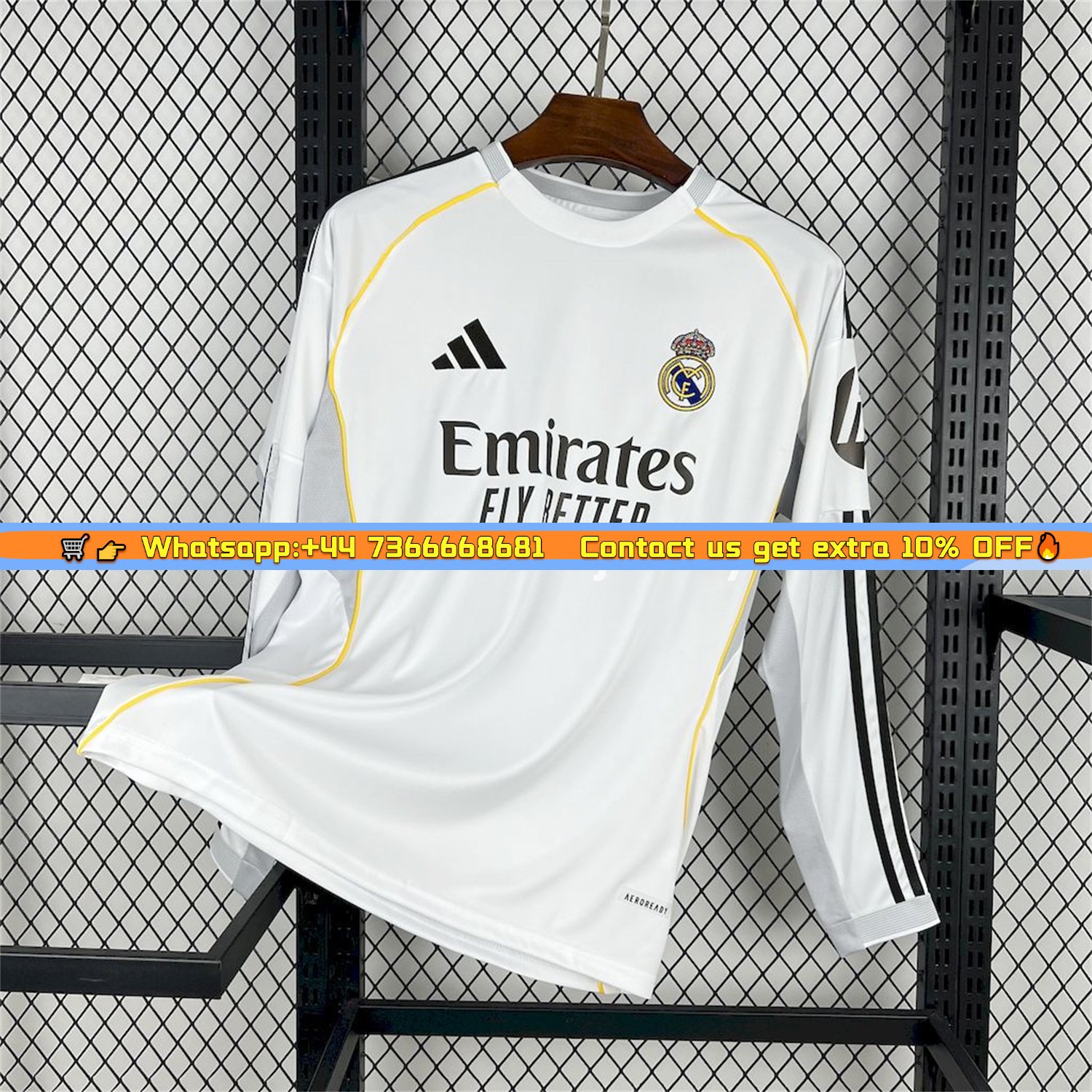 Real Madrid 25-26 Home Long Sleeves Jersey (Leaked Version) - Fans Version