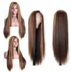 Hightlight Brown Mixed Blonde Long Hiar Wig Straight Wig