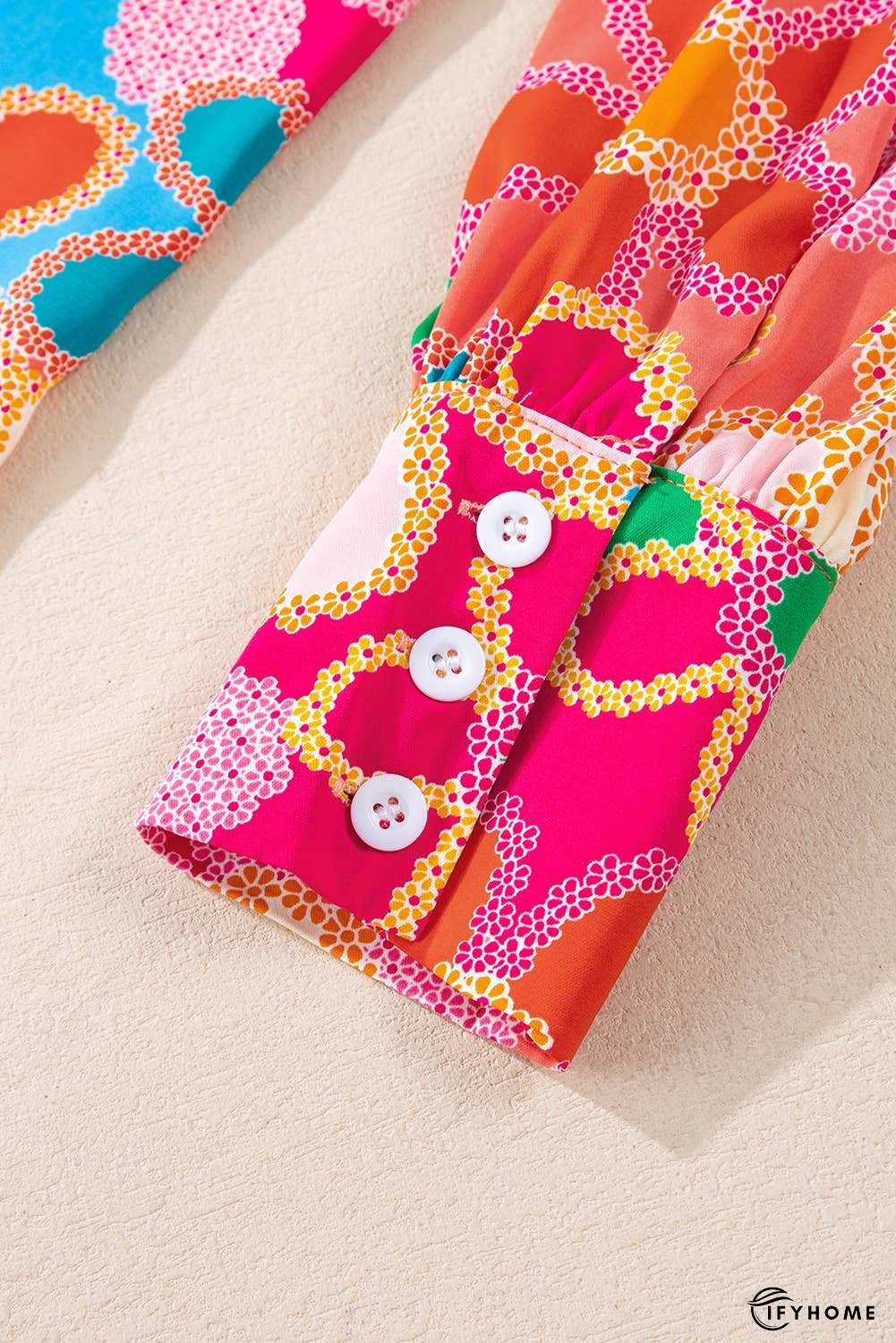 Floral Print Bubble Sleeve Shirt | IFYHOME