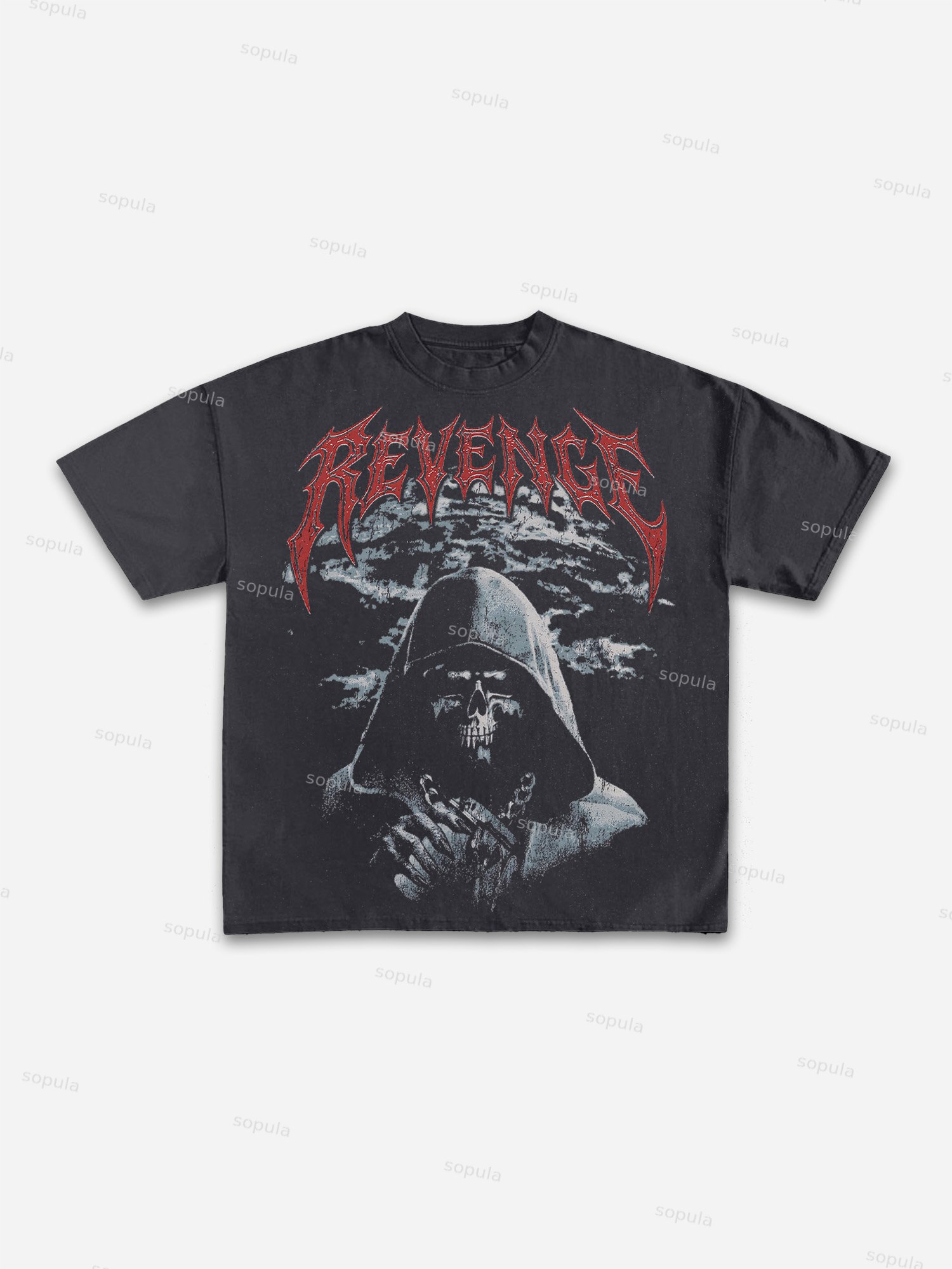 Vintage Revenge Graphic Cotton T-shirt