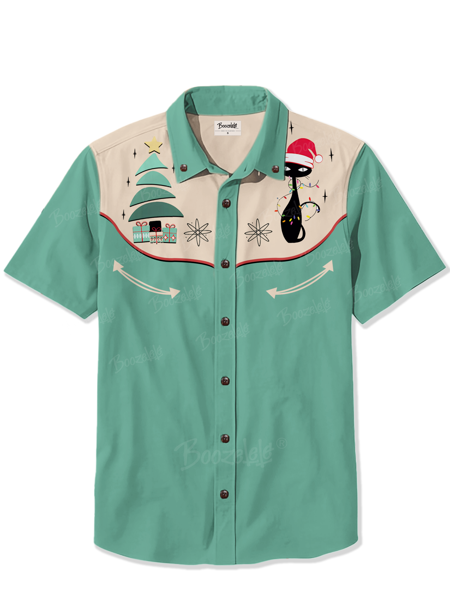 Atomic Cat Christmas Tree - 100% Cotton Shirt
