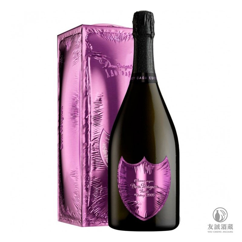 粉紅Dom P&eacute;rignon香檳王 2008 LADY GAGA 聯名禮盒 友誠酒藏