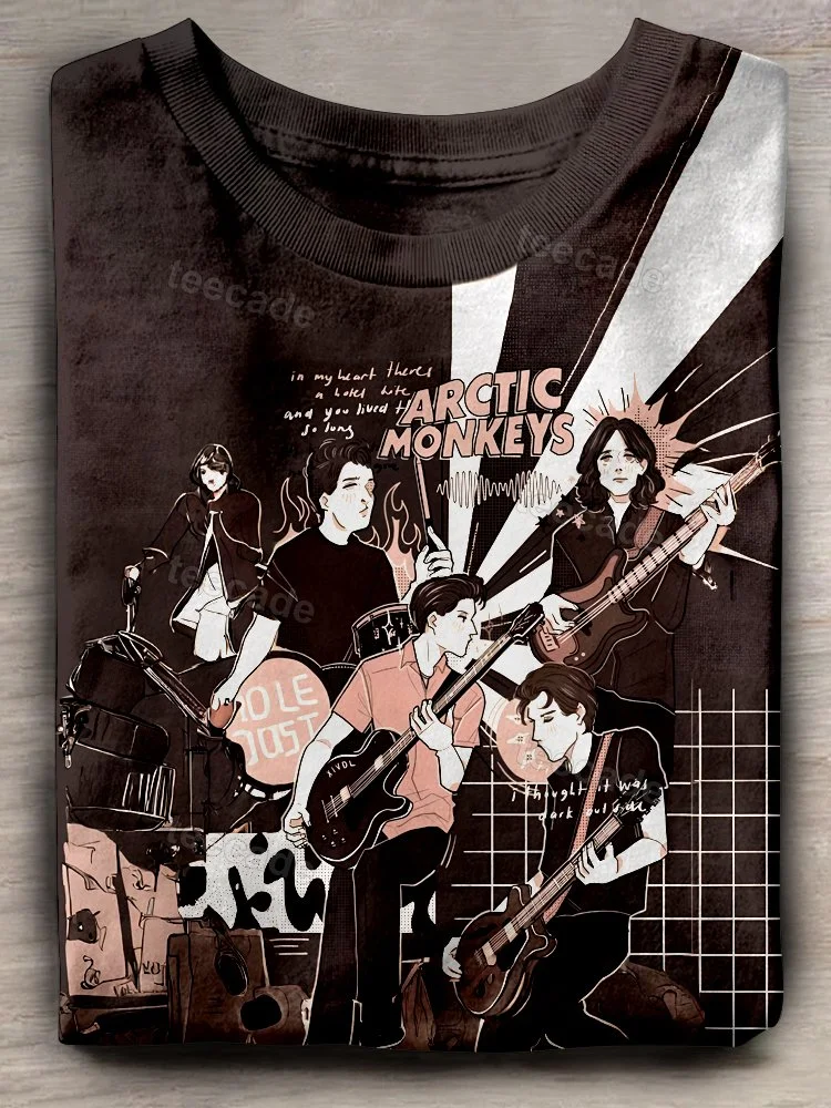 Teecade Arctic Monkeys Band Art Print T-shirt