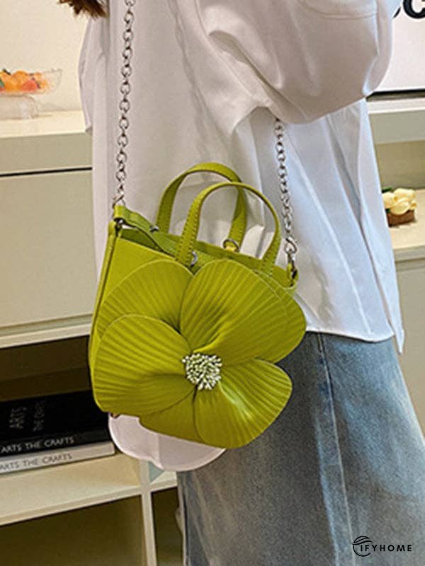 Flower Shape Pleated Split-Joint Bags Crossbody Bags Handbags Tote Bags | IFYHOME