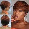Short Wig Brown Pixie Cut Short Straight Wig
