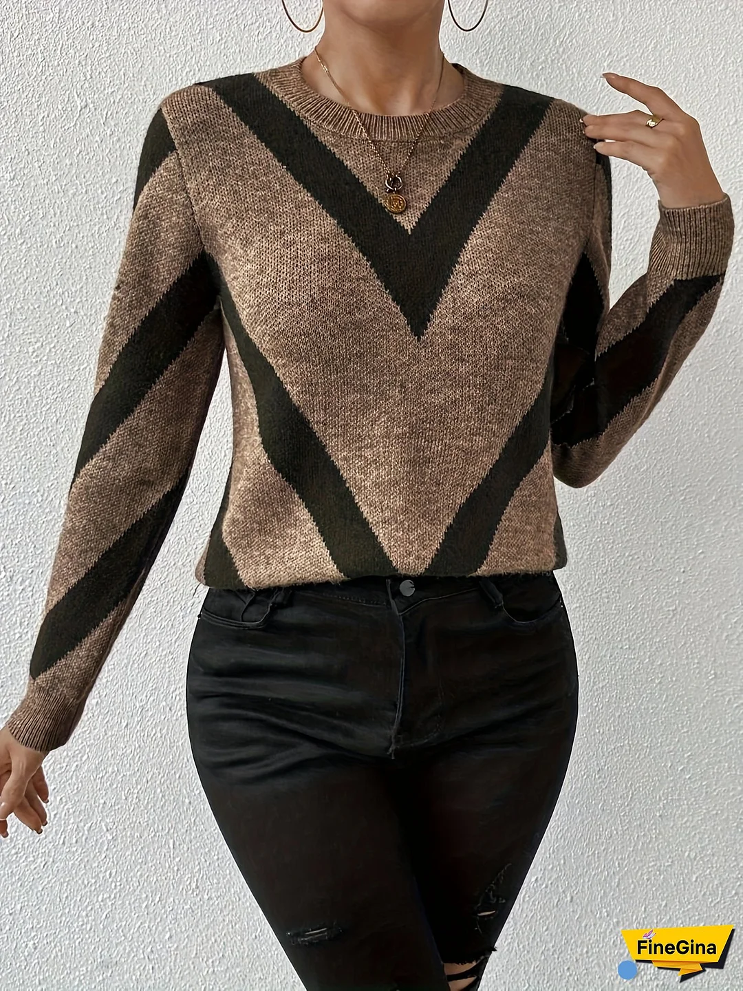 Spring and Autumn Fashion Women's Hoodie Round Neck Long Sleeve Women's Sweater Shirt