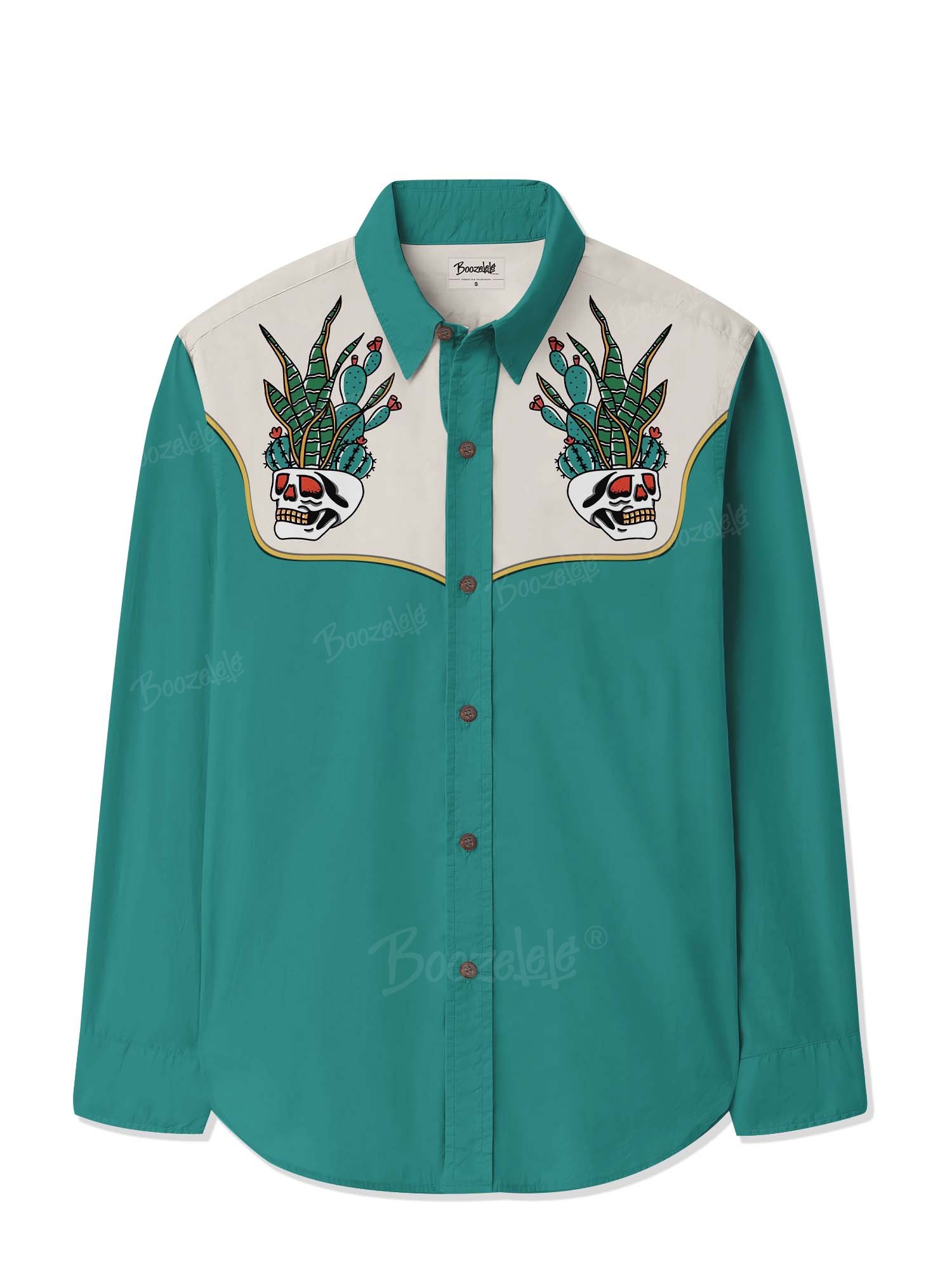 Skull Cactus - 100% Cotton Long Sleeves Shirt