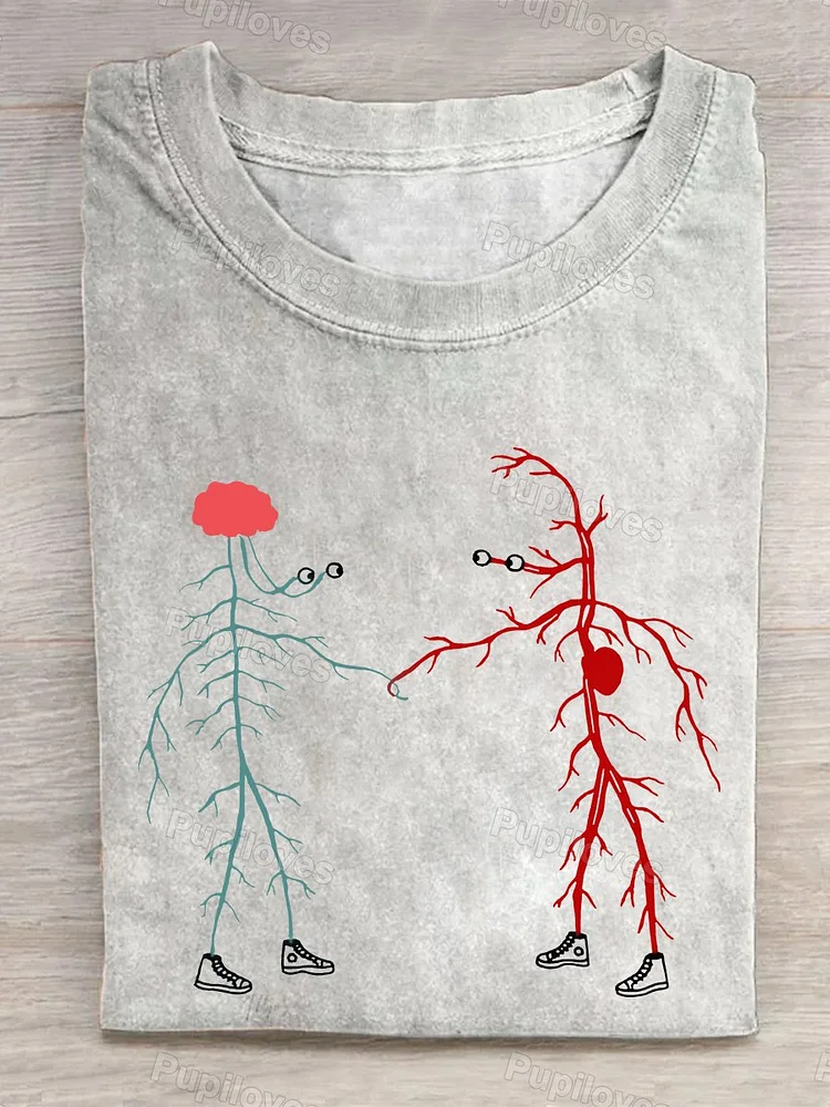 Pupiloves Pupiloves  The Love of Two Nerve Lines T-shirt
