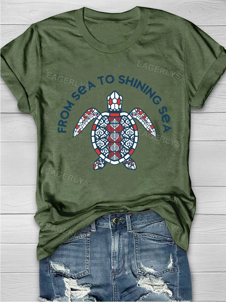 Eagerlys From Sea To Shining Sea T-shirt Eagerlys