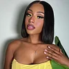 Black Brazilian Straight Hair BOB Wigs Lady Wig