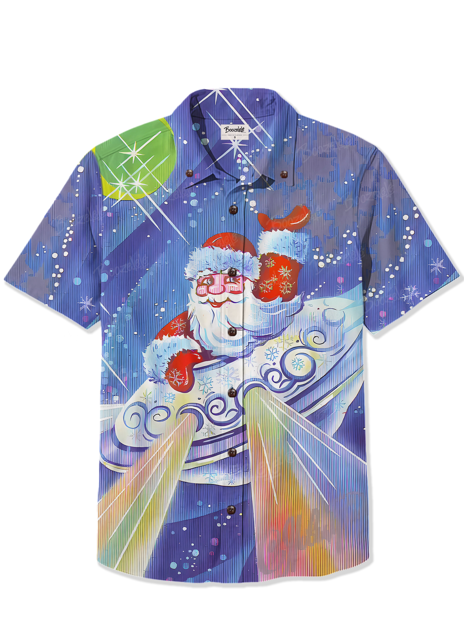 Santa Claus Flies A Flying Saucer - 100% Cotton Shirt