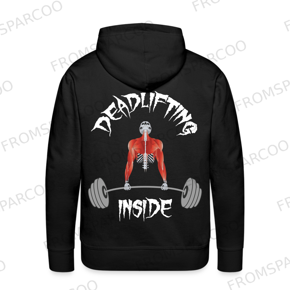 Men's Deadlifting Inside Hoodie