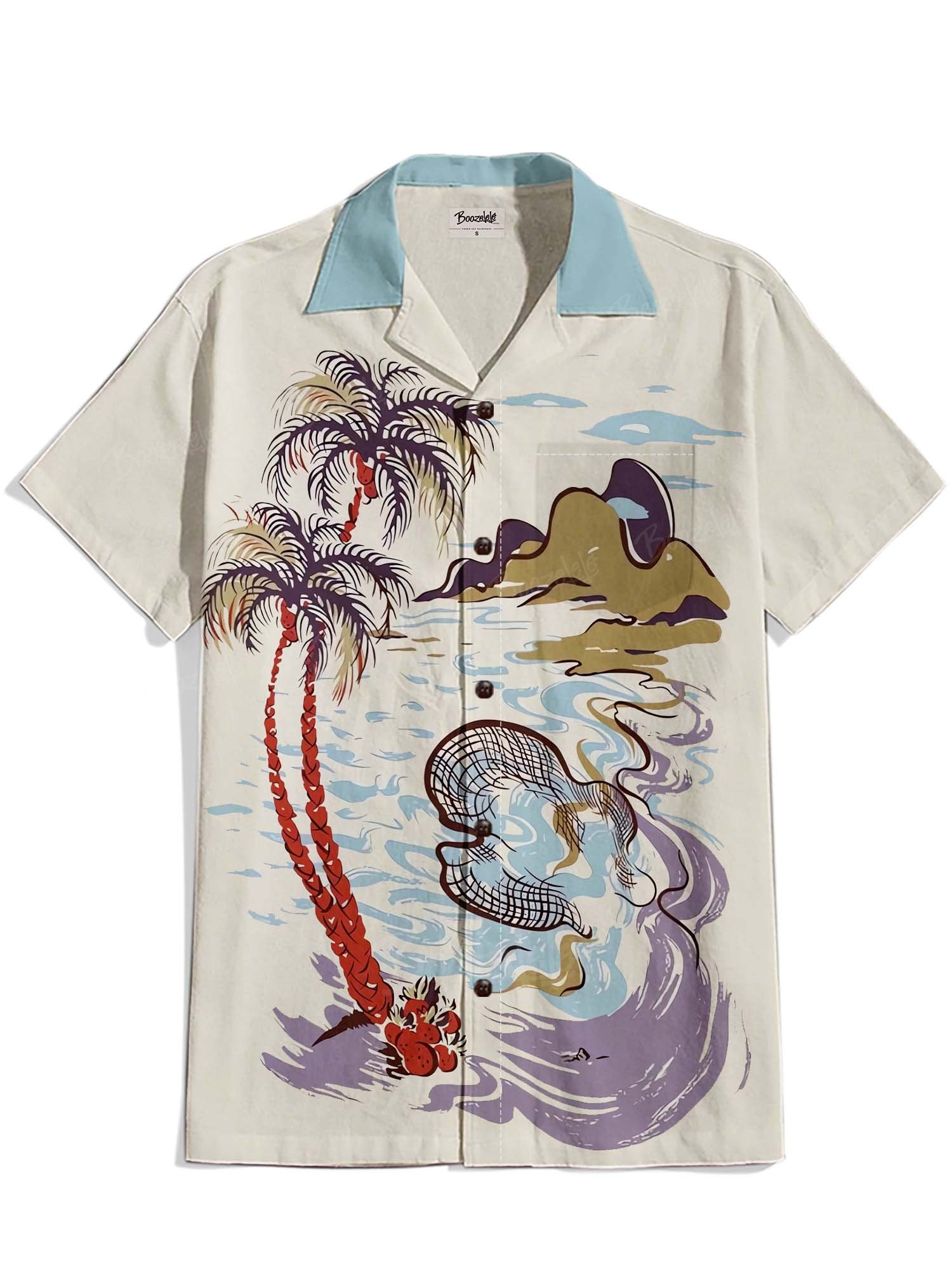 Palm trees by the sea - 100% Cotton Shirt