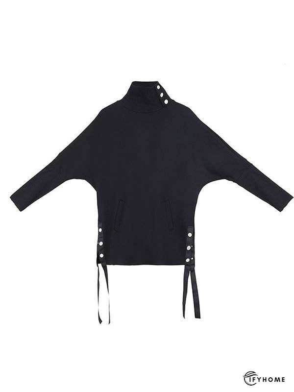 Original Solid Stand Collar T-Shirts Tops | IFYHOME