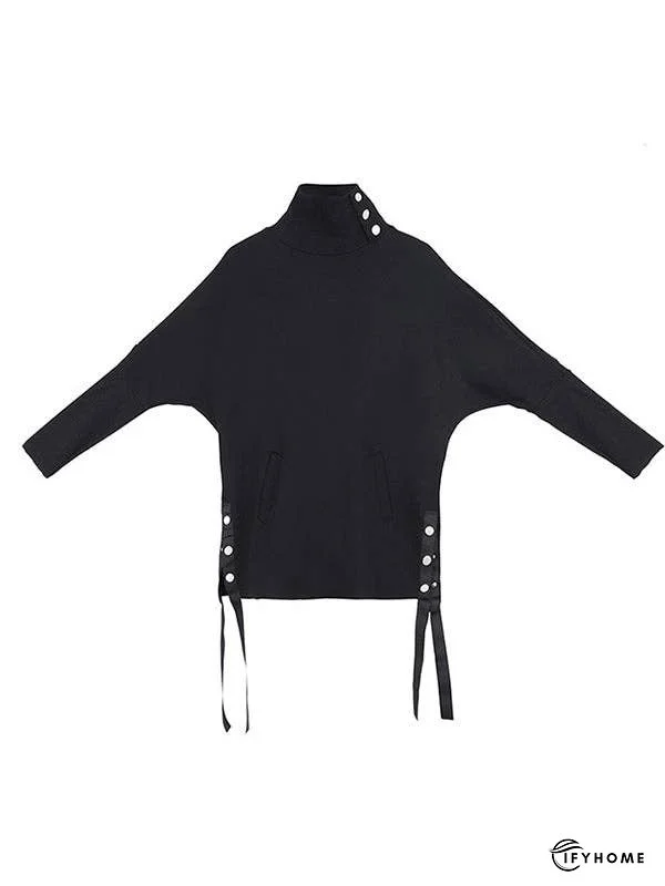Original Solid Stand Collar T-Shirts Tops | IFYHOME