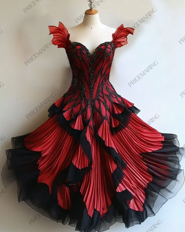 Summer fashion irregular multi-layered design dress abd9