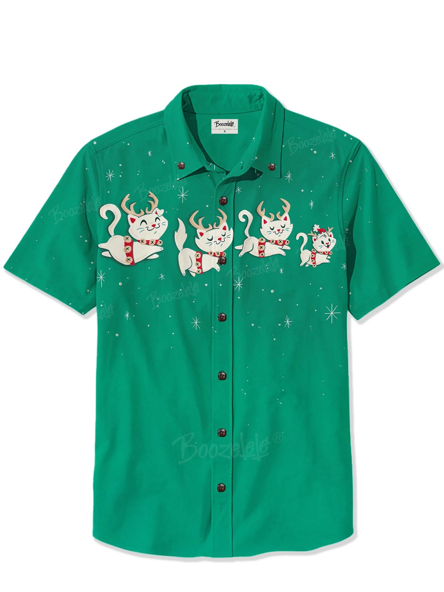 Christmas Cat Dressed As A Moose - 100% Cotton Shirt