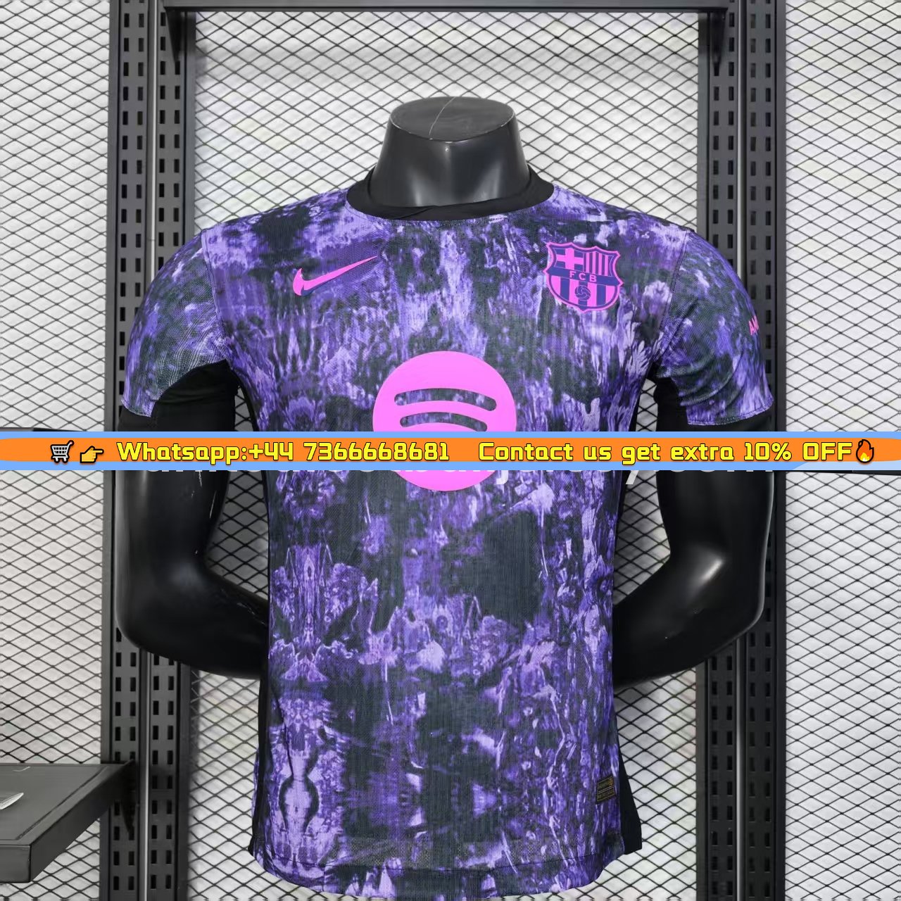 B.A.R.S.A 25-26 Purple Rock Pattern Jersey - Player Version
